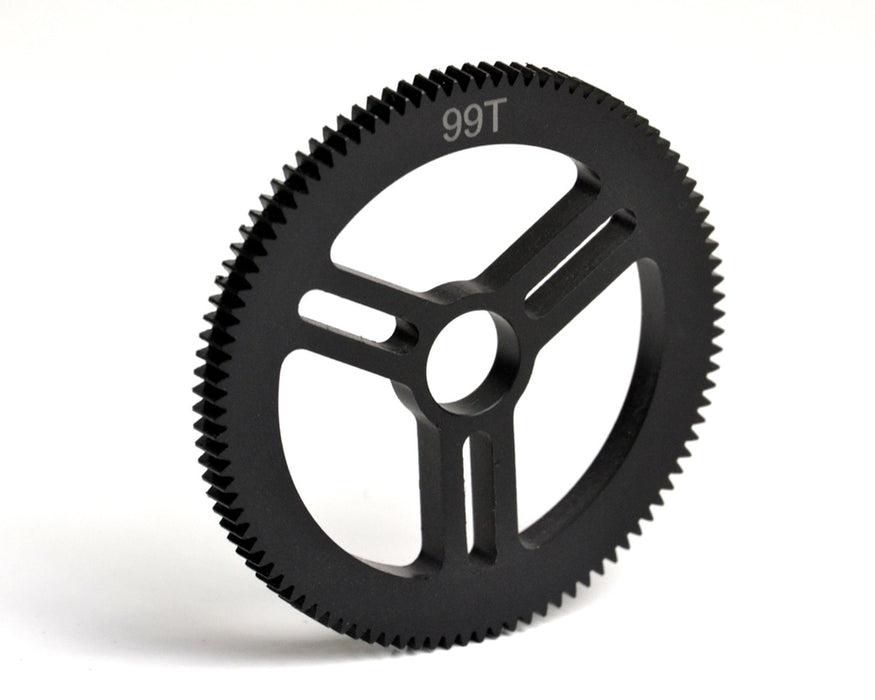 Exotek EXO2076 Flite Spur Gear, 48 Pitch 99 Tooth, Machined Derlin, for EXO Spur Gear Hubs 54mm diameter