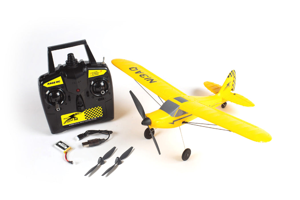 RAGE RC RGRA1118 Sport Cub 400 Micro 3-Channel RTF Airplane with PASS (Pilot Assist Stability Software) System
