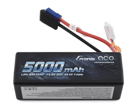 8000mAh 14.8V 80C 4S2P Lipo Battery Pack with EC5 Plug