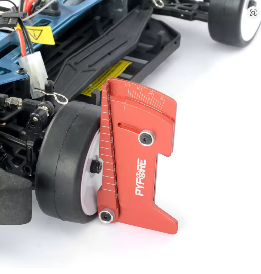 WORC WRC-PYF-BK Ride Height and Camber Gauge Aluminum BLACK - 2-10mm / 0-15deg Measuring Tool 1/10