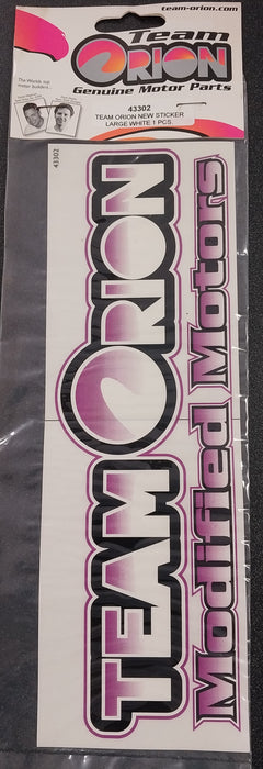 Team Orion ORI43302 New Sticker Large White (1pc)