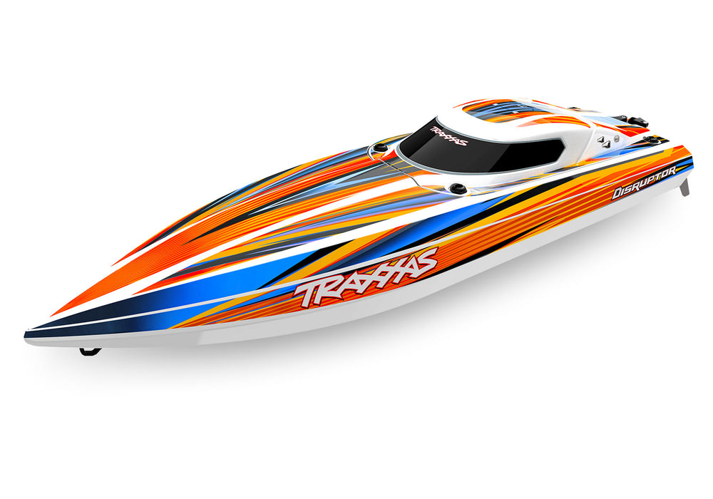 Traxxas TRA106064-4-ORNG Disruptor 4s Race Brushless Boat, Orange