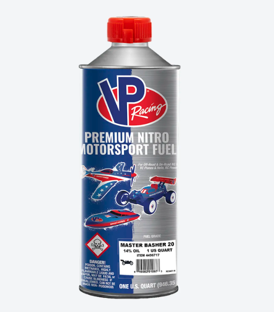 PowerMaster POW6717 VP Master Basher Nitro Fuel: R/C Car 20% Nitro - 14% Oil Castor/Synthetic Blend Quart