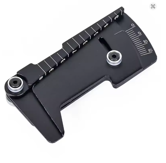 WORC WRC-PYF-BK Ride Height and Camber Gauge Aluminum BLACK - 2-10mm / 0-15deg Measuring Tool 1/10