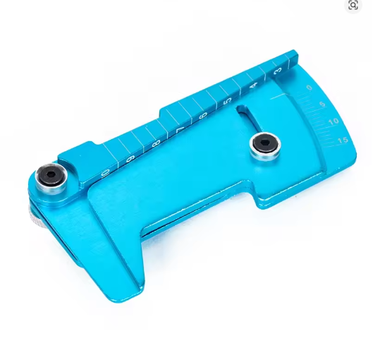 WORC WRC-PYF-BL Ride Height and Camber Gauge Aluminum BLUE - 2-10mm / 0-15deg Measuring Tool 1/10