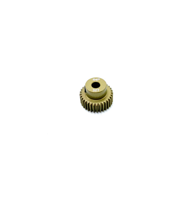 WORC 64P 32T Light Weight Precision Hard Anodized Aluminum Pinion Gear (3.17mm Bore)