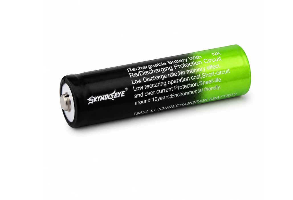 SkyWolfEye 18650 Lithium Battery 9900mAh 3.7V - 4.2V Rechargeable 1 cell Li-Ion Lipo Button Top