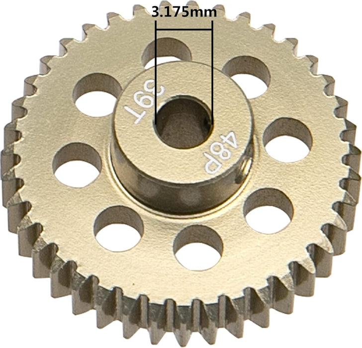 WORC 48P Lightweight Hard Anodized Aluminum Pinion Gear (3.17mm Bore) 39T