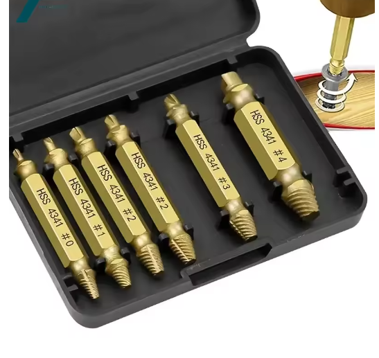 WORC WRC-4341 Damaged Screw Extractor Set Drill Bit Stripped Remover Easy Out Kit 1/4" Power Tools Tips