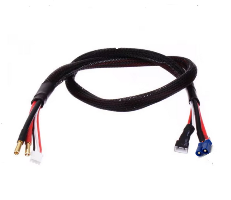 WORC WRC-CL-2445 2s Pro Charge Lead 4mm Charger to EC3 Male Leads 24 inch / 610mm (Black)