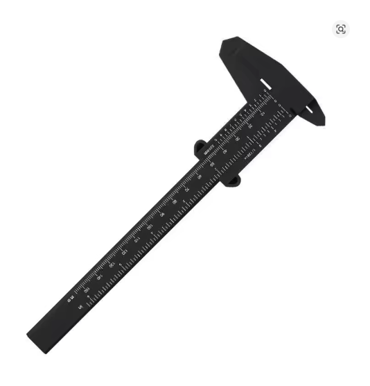 WORC WRC-CLP-B Black Manual Calipers Measurement Tool 0-155mm and 0 - 6-1/8" SAE Inches