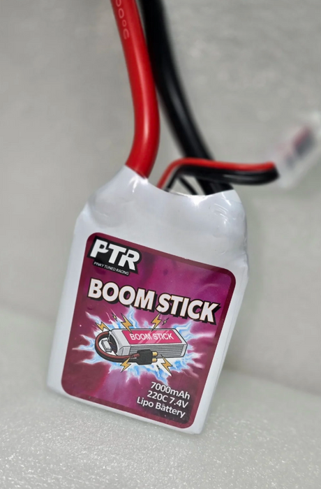 PTR PINKY TUNED RACING DRAG LIPO BATTERY 2S 7000MAH 220C 7.4V BOOM STICK