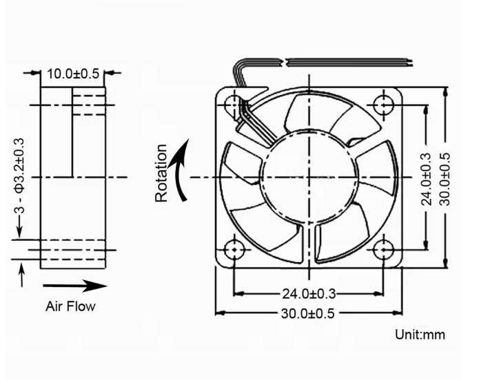 WORC Light Weight High Speed Cooling Fan 25x25mm x 10mm Motor ESC WaterProof WRC2510