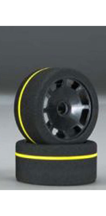 BSR Racing BXRF1013-SPEC 1/10TH Pan SILVER SPEC FRONT Legend Foam Tire YELLOW STRIPE