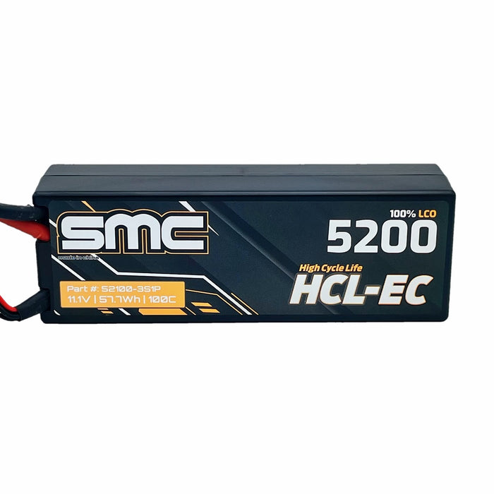 SMC 52100-3S1P HCL-EC 11.1V 3S 5200mAh 100C EC5 / IC5 Connector Lipo Battery hardcase High Cycle Life
