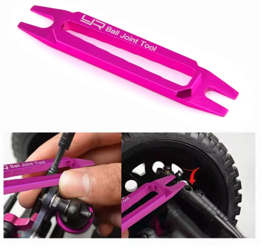 WORC YEA-YT-0135P Yeah Racing 4/4.8/5/6mm Aluminum Ball End Remover (Pink)