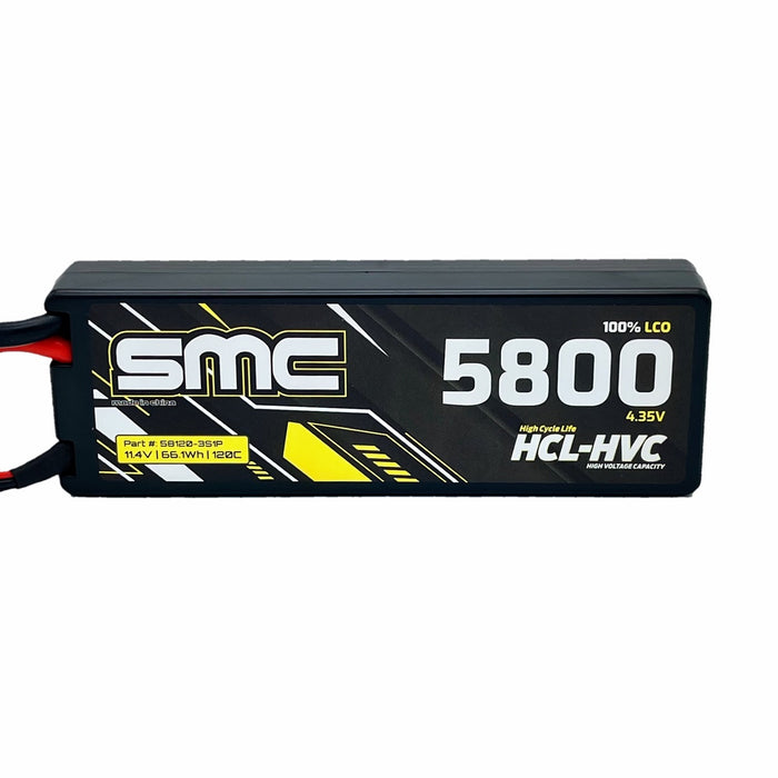 SMC SMC58120-3S1P HCL-HVC 11.4V-5800mAh 120C Hardcase High Voltage Lipo Battery HV