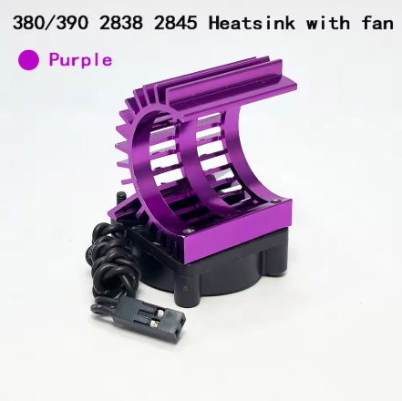 WORC WRC-HSF002P Clip on Motor Heatsink w/ 30mm High Speed Cooling Fan 380 GROM NASCAR 1/12 1/14 1/18 PURPLE