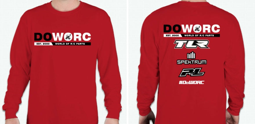 WORC WRC-ShirtLS-XL Thunder Alley T-Shirt Long Sleeve RED XL - DO WORC