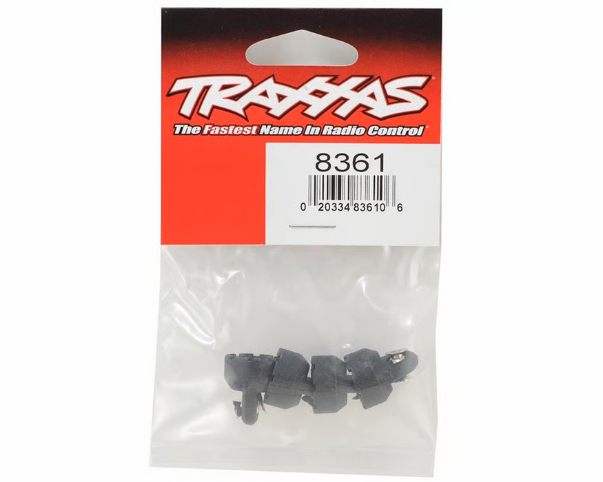 Traxxas TRA8361 Shock caps (black) (4) (assembled with hollow ball