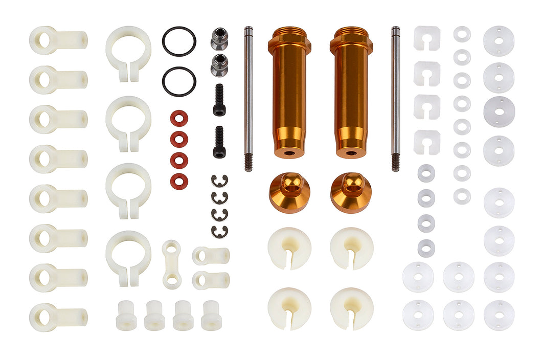 Team Associated ASC6421 RC10 Shock Kit, 1.32 in, 2 shocks Rear Gold Body White Plastic Hardware