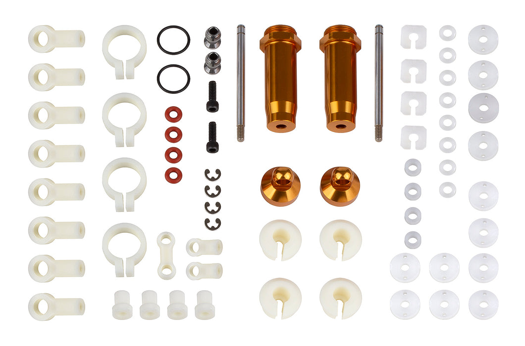 Team Associated ASC6421 RC10 Shock Kit, 1.02 in, 2 shocks Front Gold Body White Plastic Hardware