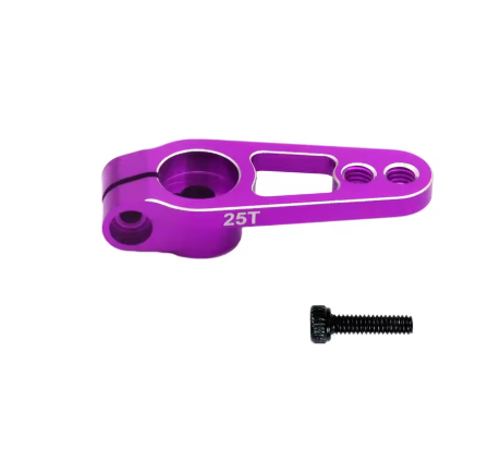WORC RC WRC-SH-17 PURPLE Aluminum Single Arm Servo Clamping Horn 18.5mm 25T Spline 3mm Thread Steering ASC B6 B7