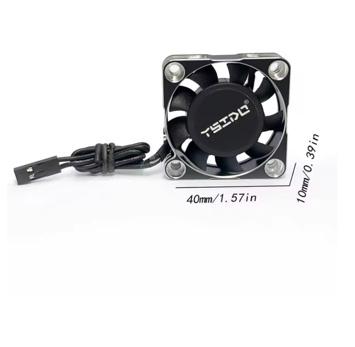 WORC WRC4010S Aluminum High Speed Cooling Fan 40x40mm x 10mm Motor ESC Silver / Black WaterProof