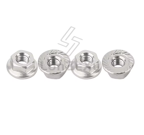 WORC WRC-LPN-S-A-4MM SILVER 4mm Low Profile Flanged Serrated Wheel Lock Nut (4) Aluminum