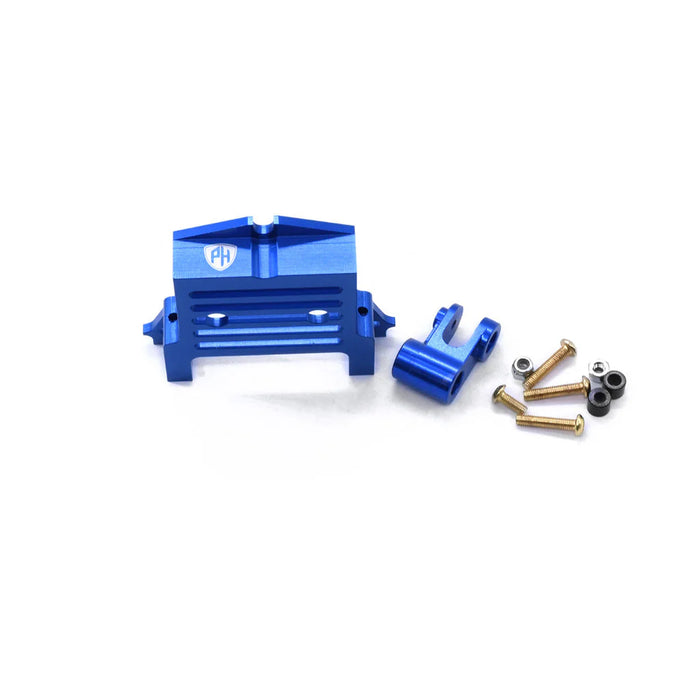 Powerhobby PHBTRX486BLUE Aluminum Servo Adapter FOR Traxxas X-Maxx / Maxx Slash Blue