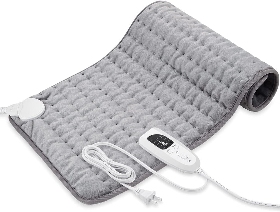 LIPO Heating Pad - Electric Warming Pads - Auto Shut Off Function (Light Gray, 12''×24'')