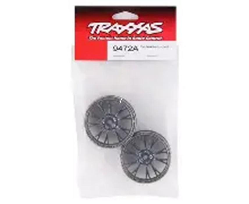 Traxxas TRA9472A Wheels, Weld satin black chrome (front) (2) W/ 12MM HEX (Satin Black Chrome) (2) DRAG