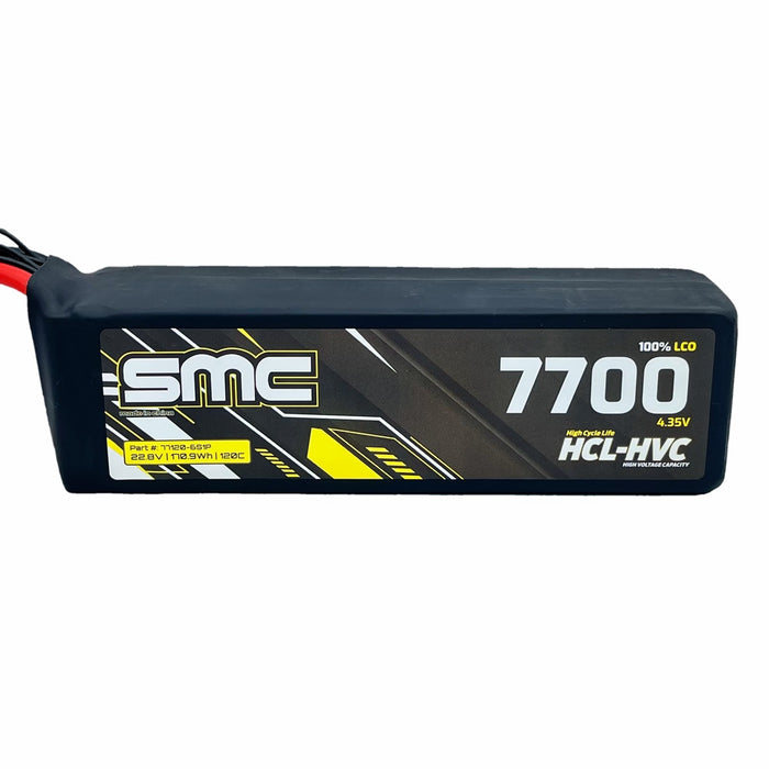 SMC SMC77120-6S1P HCL-HVC 22.8V-7700mAh 120C G10 Protection Plates 6S LIPO BATTERY HIGH VOLTAGE CYCLE LIFE