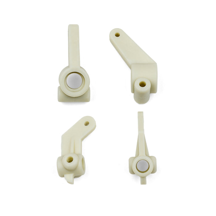 Team Associated ASC7810 RC10 Inline Steering Blocks and Rear Hub Carriers, 0 deg. white