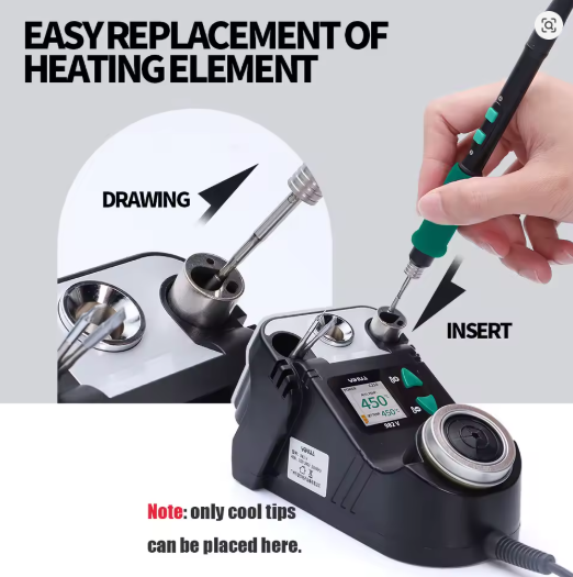 WORC YIHUA 982-V Precision Solder Station with Fast Heating Micro Fine Tip C210 Soldering Iron Remote Control Handle with Solder and optional Tips