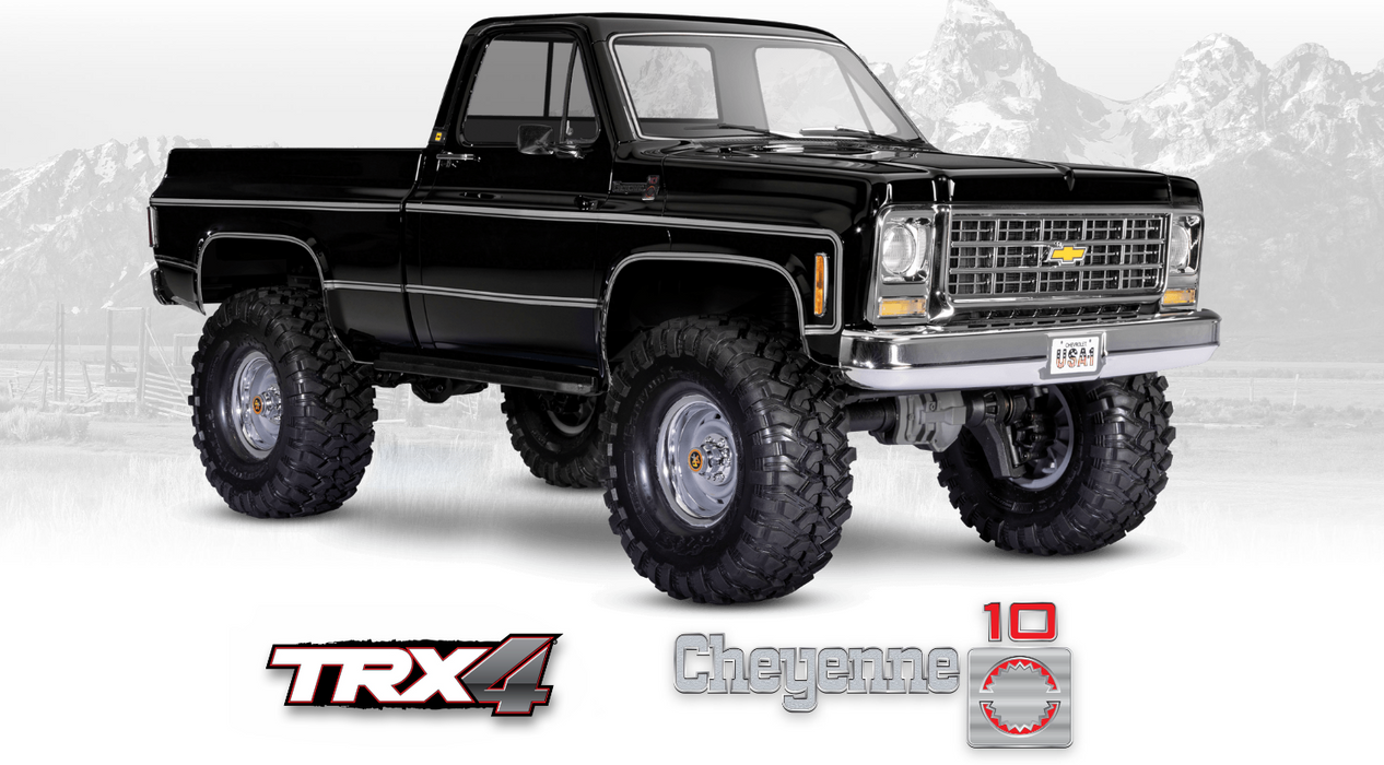 Traxxas 92154-4 TRX-4 Chevy Cheyenne K10 BLACK SPORT RTR 1/10 TRAIL TRUCK 4X4 - NO Battery & Charger C10 Square Body Chevrolet