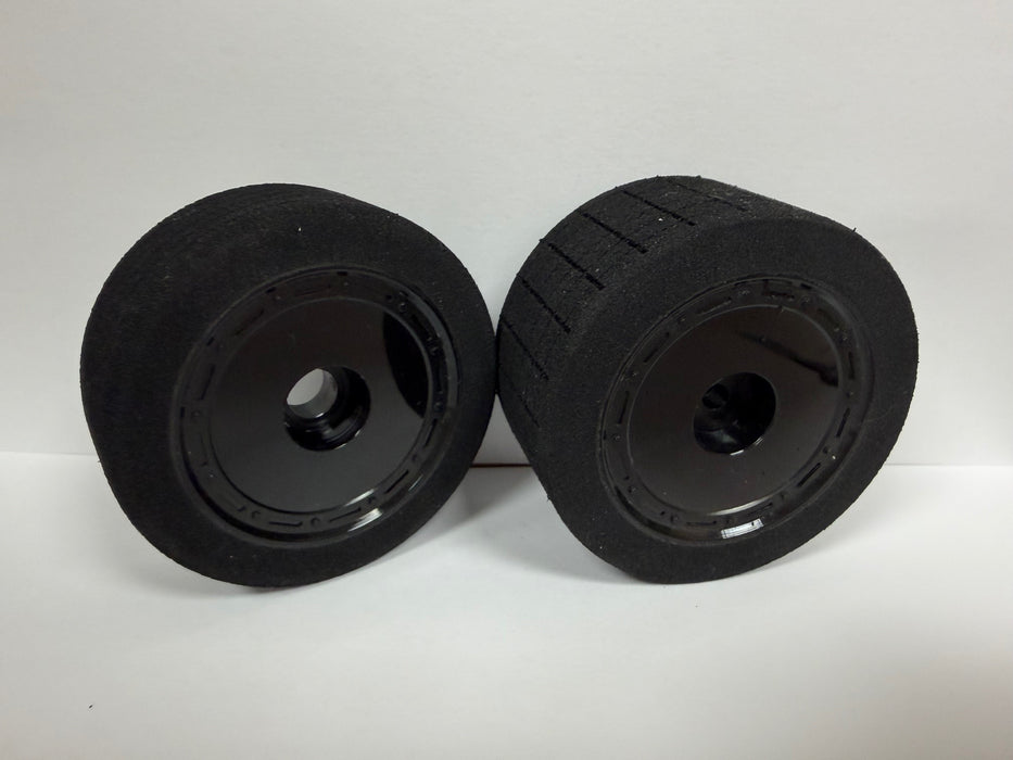 Precut BSR CW ORANGE Foam Tires, Grooved and Trued for Dirt Oval - 1 Front, 1 Rear