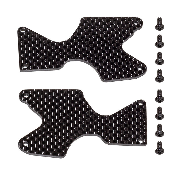 Team Associated ASC81668 RC8B4.1 FT Rear Suspension Arm Inserts, carbon fiber