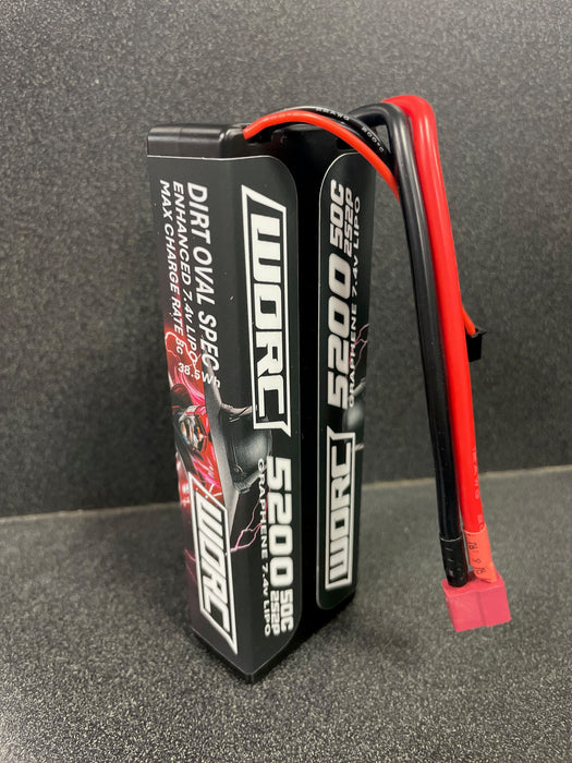 WORC WRC5250-2S2P 7.4V 5200mAh 50C Hardcase Lipo Dirt Oval SPEC 2S2P Low IR Graphene EC5 IC5