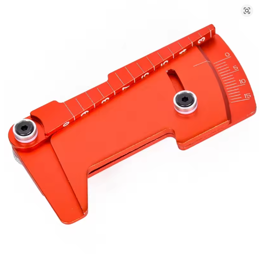 WORC WRC-PYF-R Ride Height and Camber Gauge Aluminum RED - 2-10mm / 0-15deg Measuring Tool 1/10