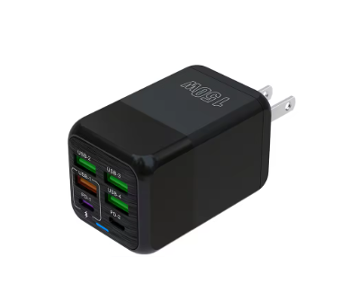 WORC USB C Charger Block 150W 6-Port GaN Super Fast Type C Charging Block 6 output US