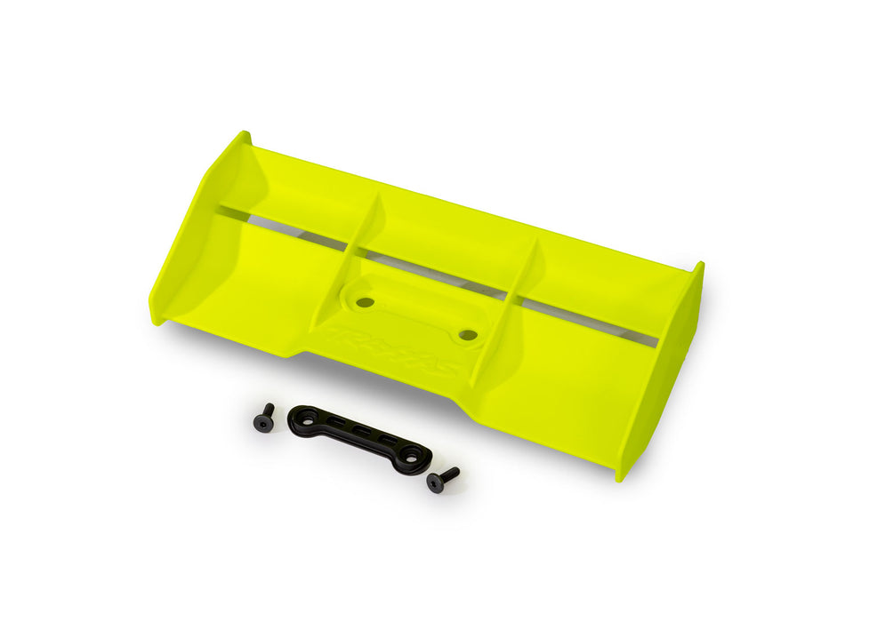 TRAXXAS TRA9019-YLW Wing, race, low profile (yellow)/ wing washer/ 4x12mm FCS (2) JATO 4X4 RUSTLER