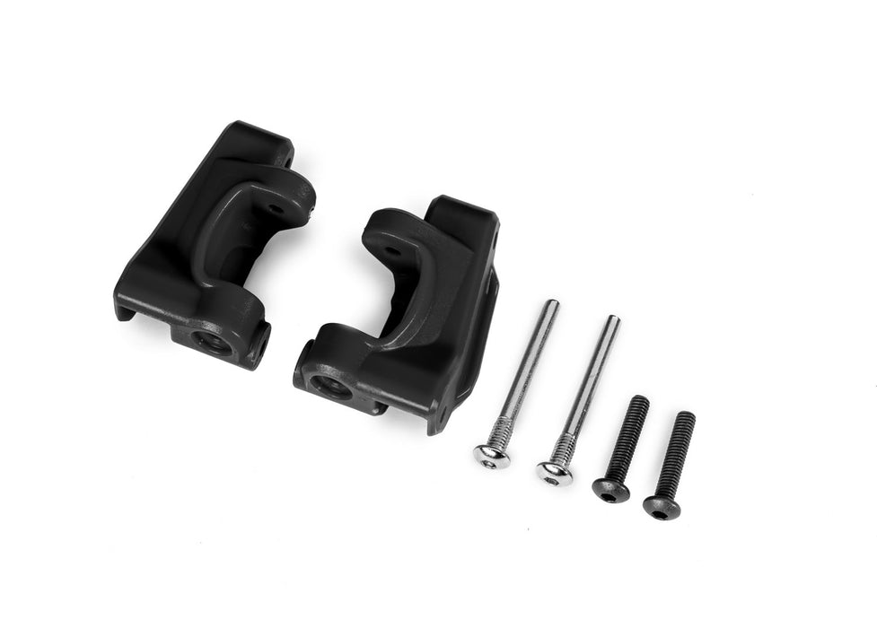 Traxxas TRA9135 DRAG SLASH Caster blocks (c-hubs), extreme heavy duty, black (left & right)/ 3x26mm hinge pins (2)/ 3x15mm BCS (2) (for use with #9182 upgrade kit)