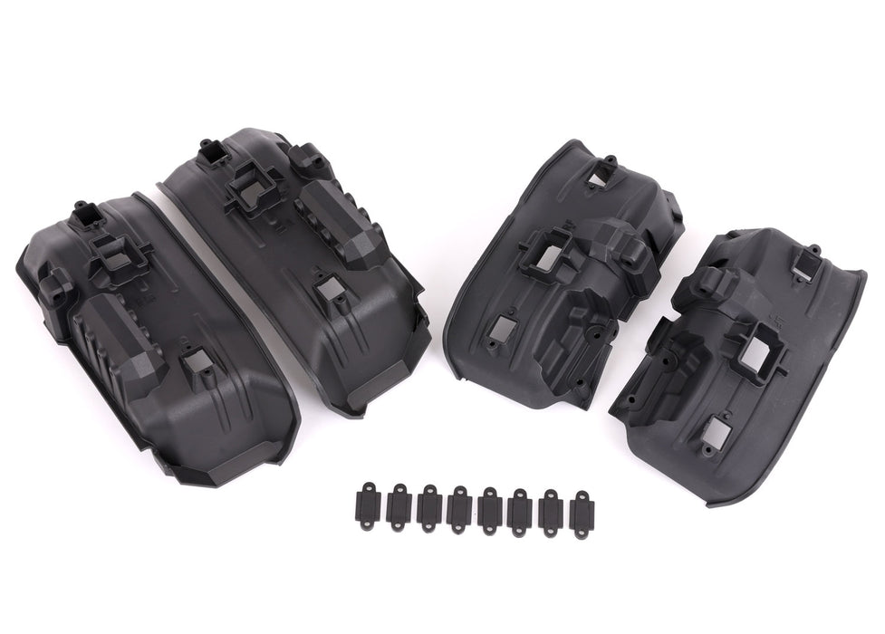 Traxxas TRA9230-BLK TRX-4 HIGH TRAIL Fenders, inner, front & rear (for clipless body mounting) (2 each)/ rock light covers (8)
