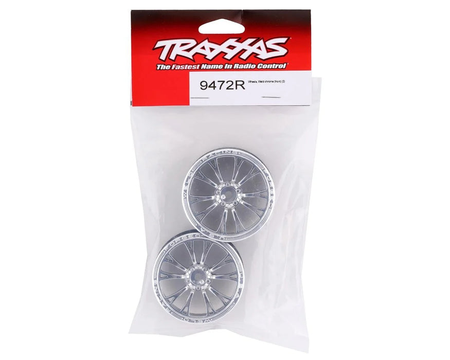 Traxxas TRA9472R Wheels, Weld chrome (front) (2) W/ 12MM HEX CHROME (2)  DRAG