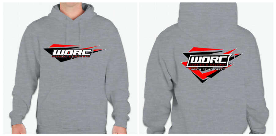 WORC World of R/C Grey 2024 Hoodie Red / Black Thunder Struck