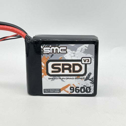 SMC SMC96250-2S2P SRD-V3 7.4V-9600mAh-250C Square Softcase Drag Racing pack