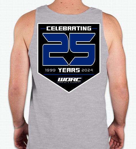 WORC 2XL TANK TOP SHIRT 25th Anniversary Gray WRC-TANK25TH-2XL