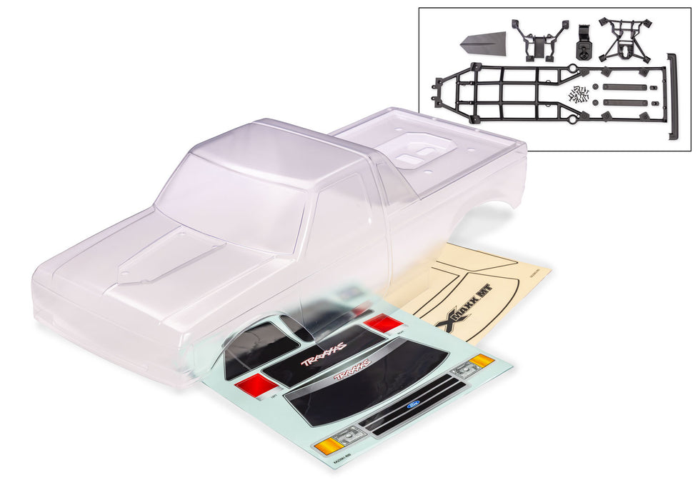 Traxxas TRA7691R X-Monster FORD CLEAR Body X-Maxx Monster Truck F-150 F150