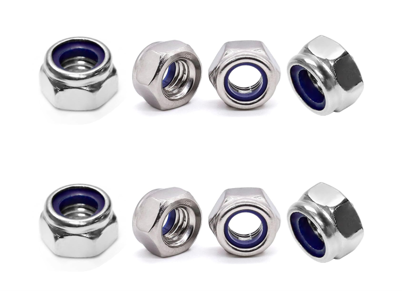 WORC 3mm / M3 Lock Nut (8) Stainless Steel M3x0.5mm Locknuts Nylon Inserted Hex WRC-LN-S-S-3MM